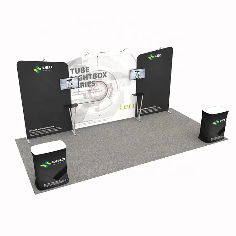 Simple Installation 2022 International Standard Modular Tension Fabric Aluminium Trade Show Booth Exhibition Stand
