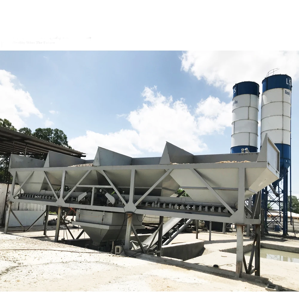 HZS50 concrete mixing plant 50 cbm/h cement patching plant