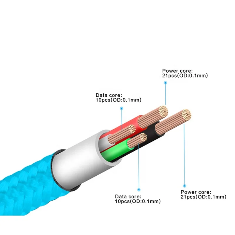  США Бесплатная доставка 1 м нейлоновый Плетеный micro usb зарядный кабель для