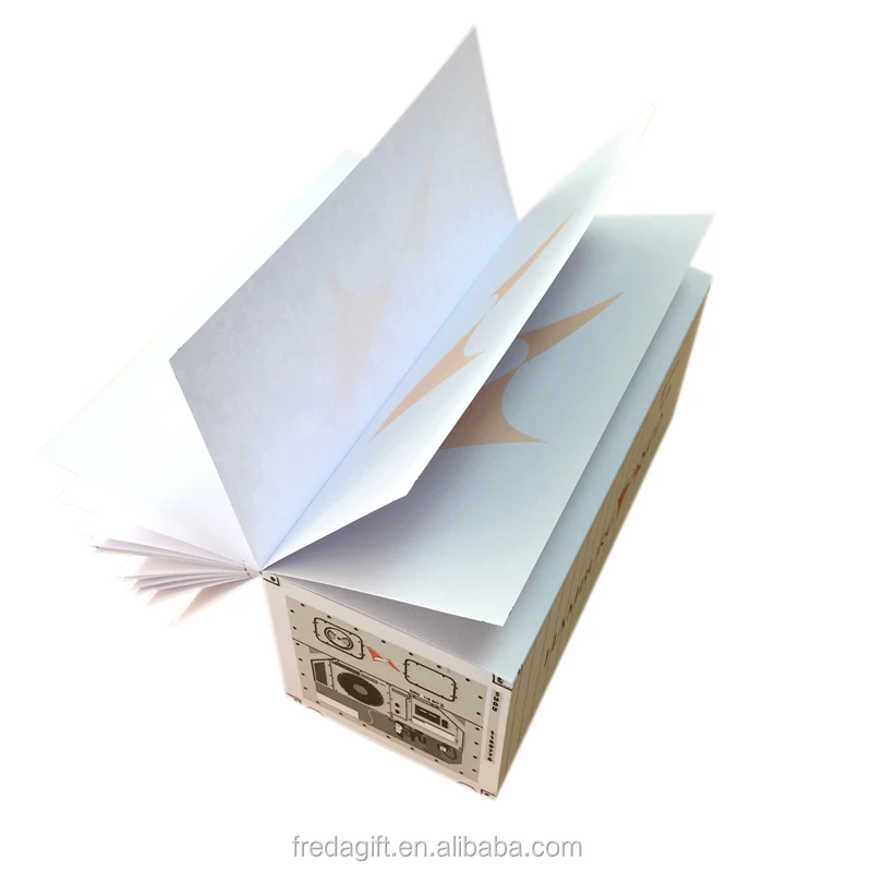 Factory customized container shaped paper block note cube memo cube for promotion