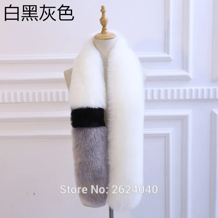 Women faux fox fur shawl scarf for evening dress