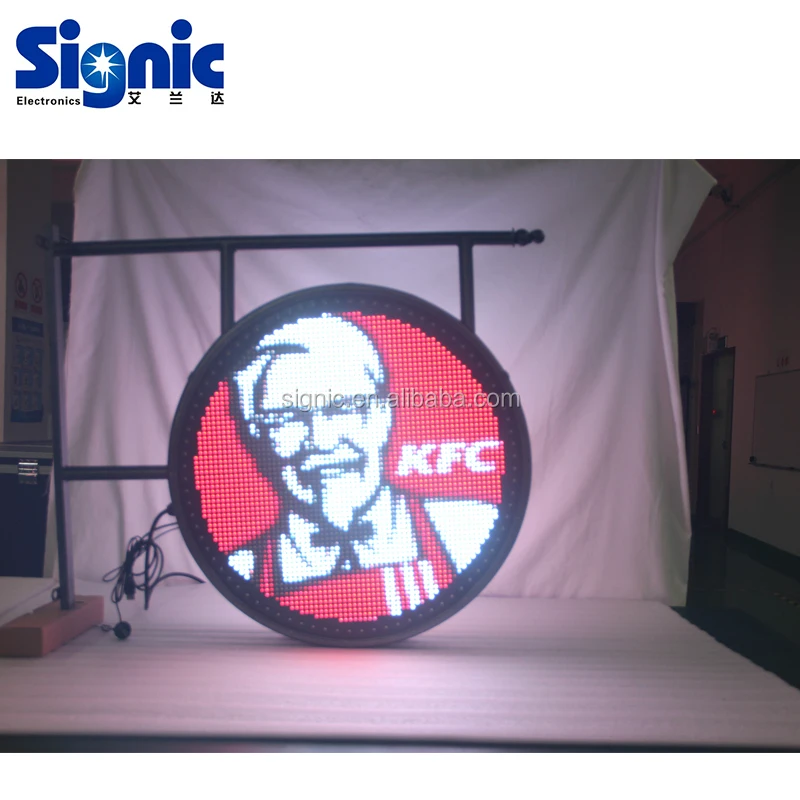 P3mm P8mm Dual Side Outdoor Dual Face Round LED Display Screen for Advertising Brand LED Creative Screen