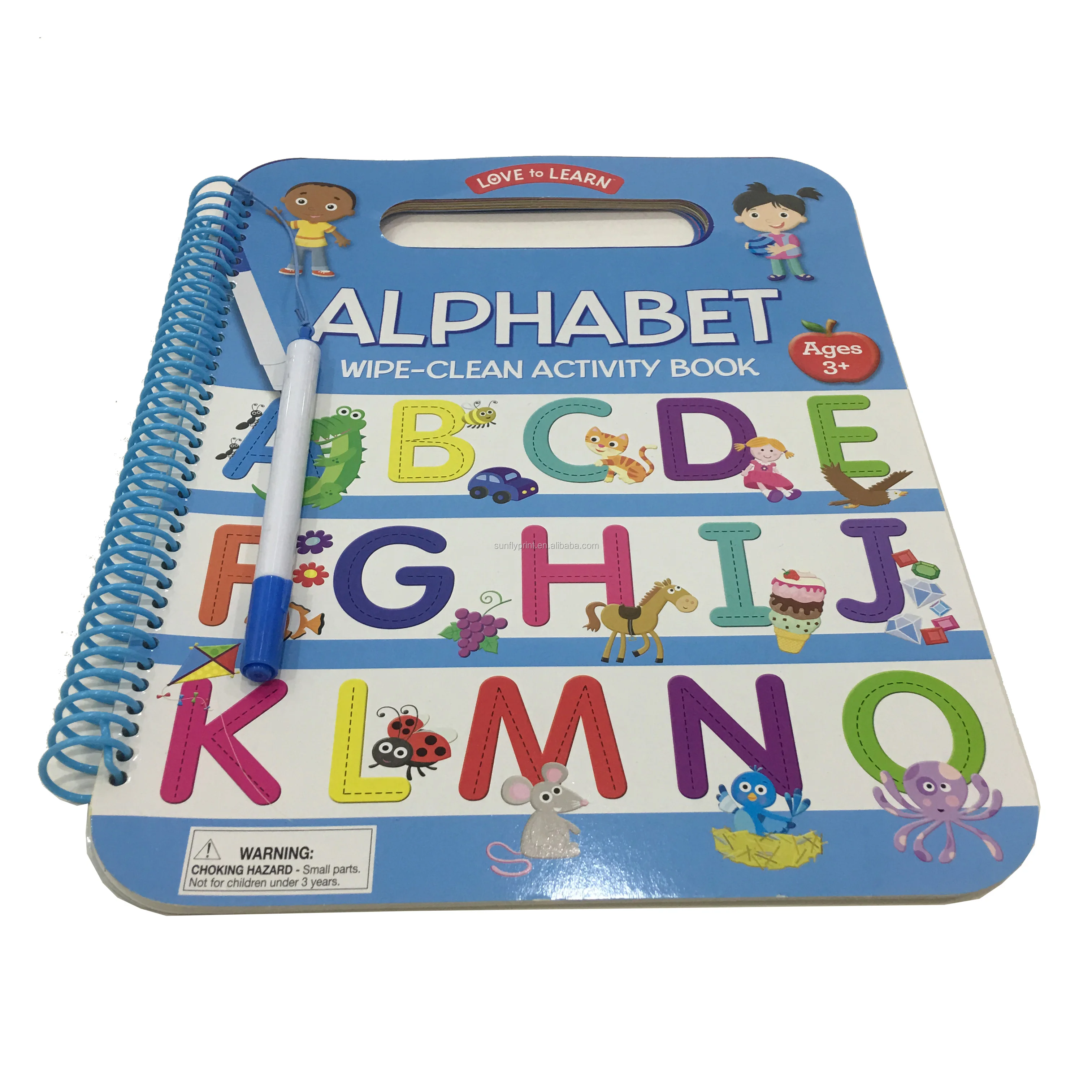 Custom Children Drawing Spiral Book With Watercolor Pen OEM Professional Kid Learning Writing Book Printing On Demand