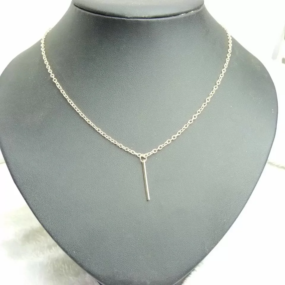 New fashion jewelry bar pendant chain gold charm necklace designs wholesale