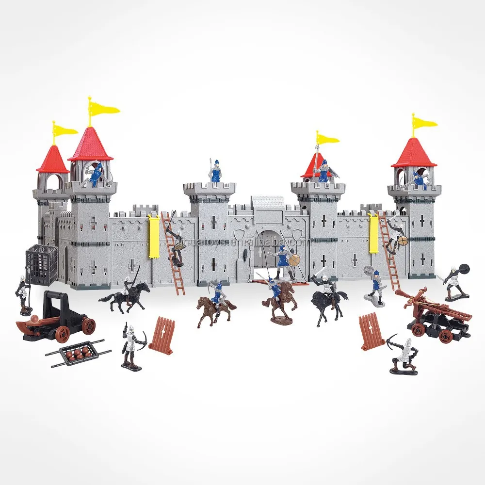 Educational Toy Plastic Castle with Toys Soldier for Kids