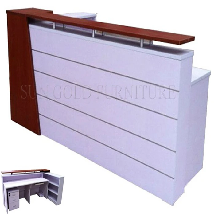 White modern front reception desk counter cheap salon furniture hotel company working computer office reception stand desk