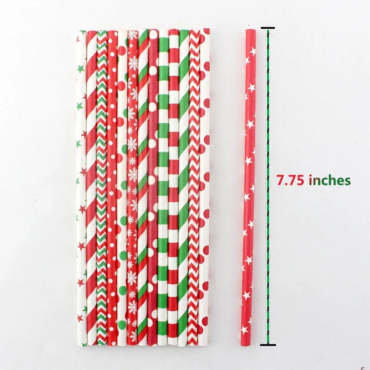 
Paper Drinking Biodegradable Straws Star Straws Christmas Party Decoration 