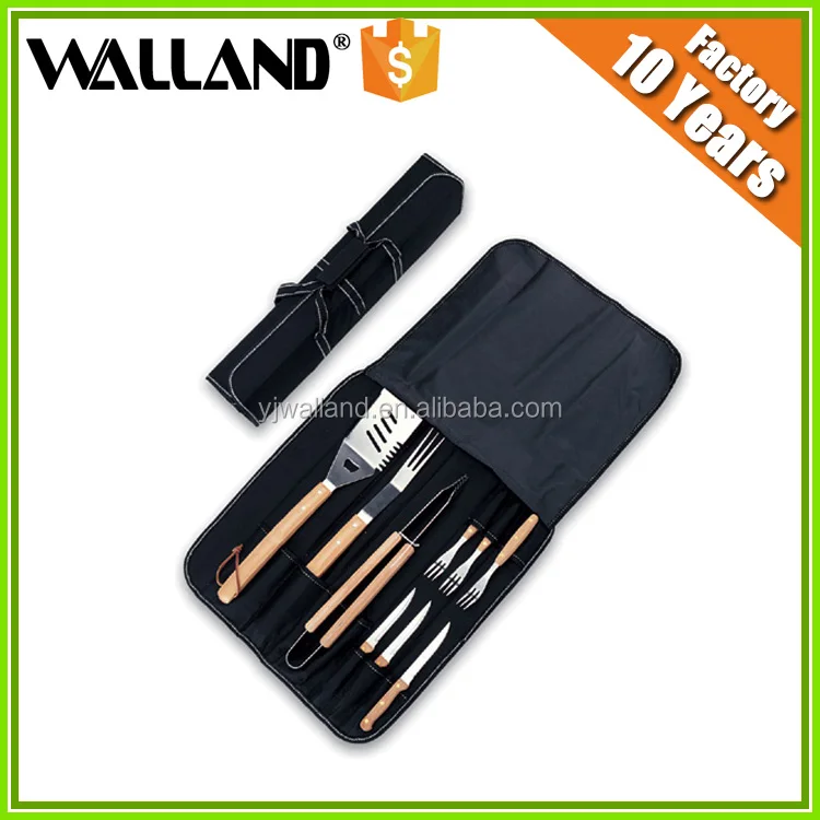 China Factory Cheap Promotion BBq Tool Set Grilling Accessories Barbecue Kit with Carrying Box