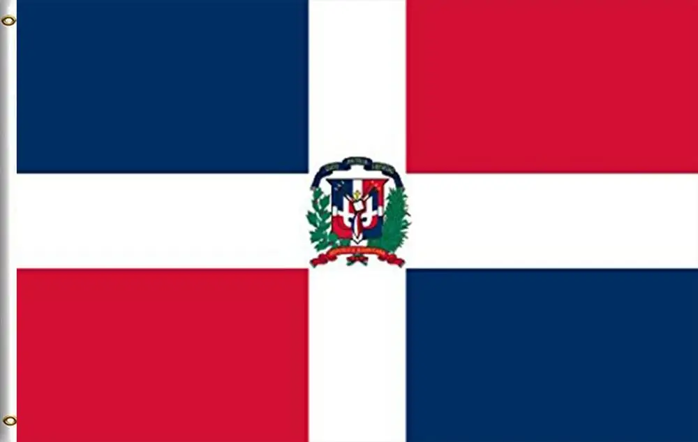 
100% Knitted Polyester Dominican Republic 90*150cm Customized Size Flag 