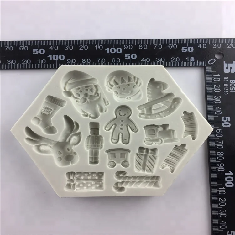 New Item Christmas Theme Cupcake Decoration Silicone Mold