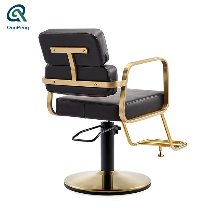 Modern styling chair Haircutting barber chair with gold beauty salon furniture