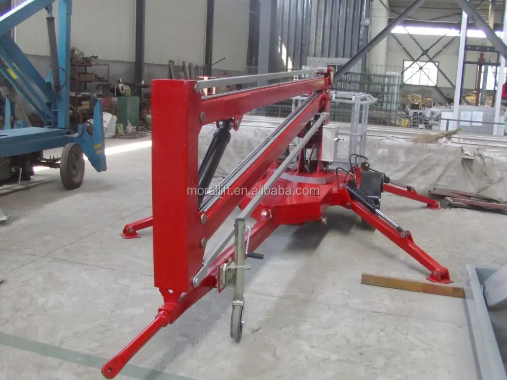 Small telescopic trailer articulating boom lift