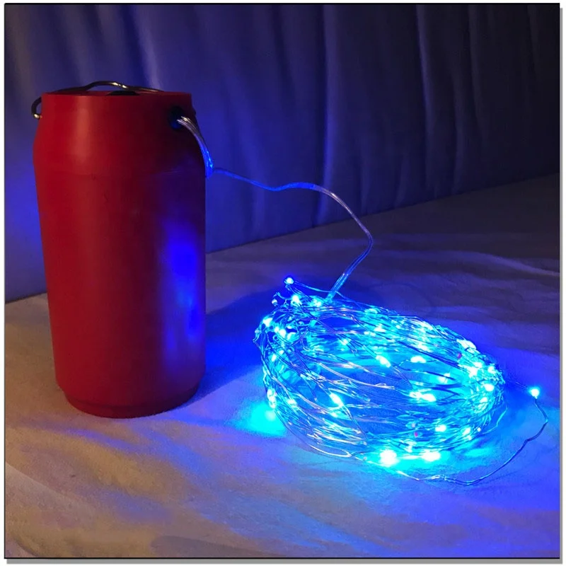 Outdoor Indoor 100LED Magnesium Air Fuel Cell Battery Salt Water Powered Waterproof Xmas Copper Wire Fairy String Lights