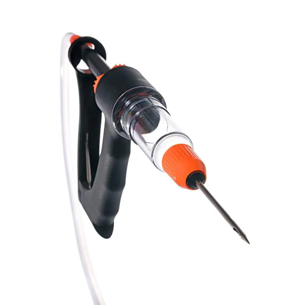 Professional Automatic BBQ Meat Marinade Injector Gun Kit,  Two Commercial Grade Marinade Needles