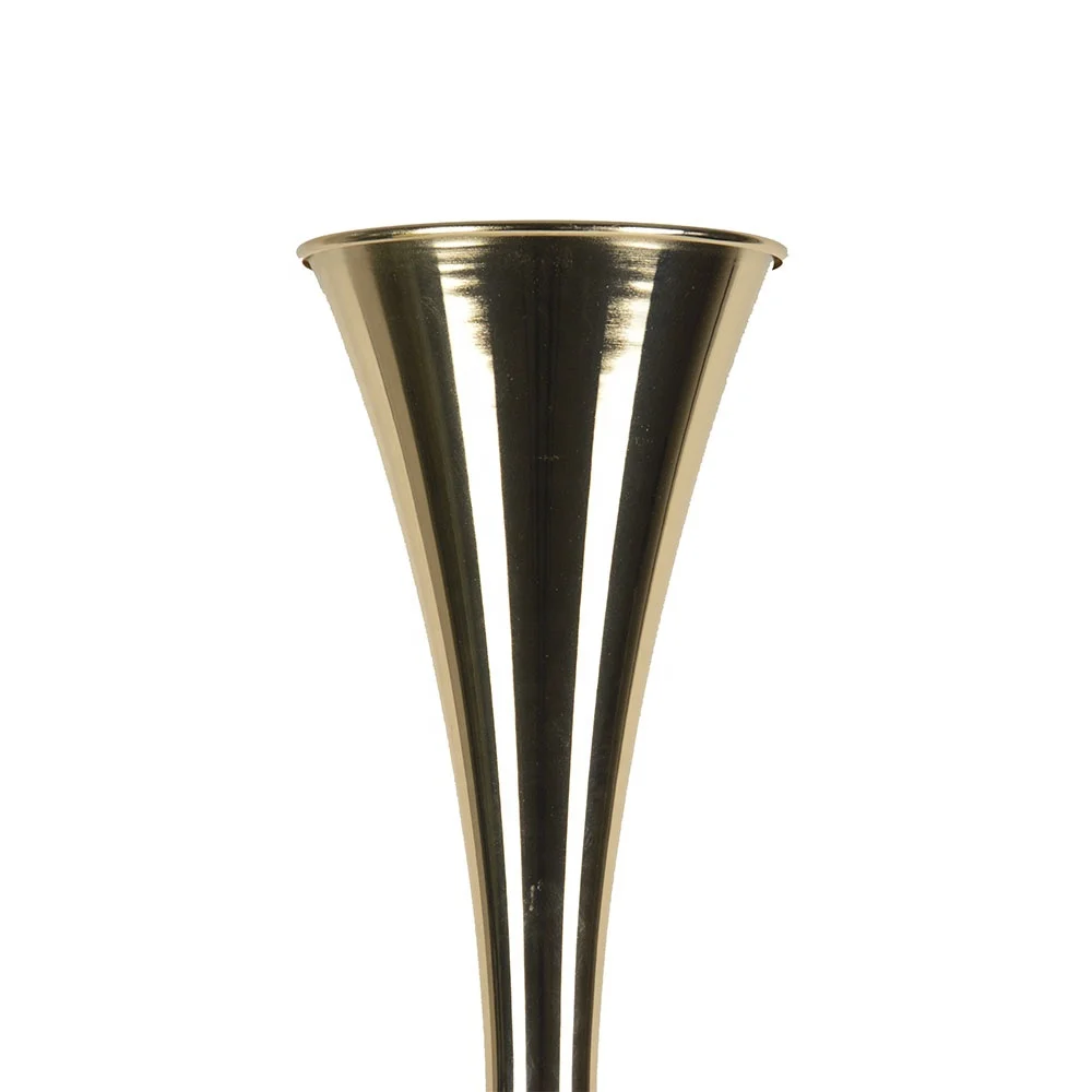 flower vase /big flower vase / wedding decoration Gold Metal flower Vase, Royal Gold Trumpet Vase For Decoration