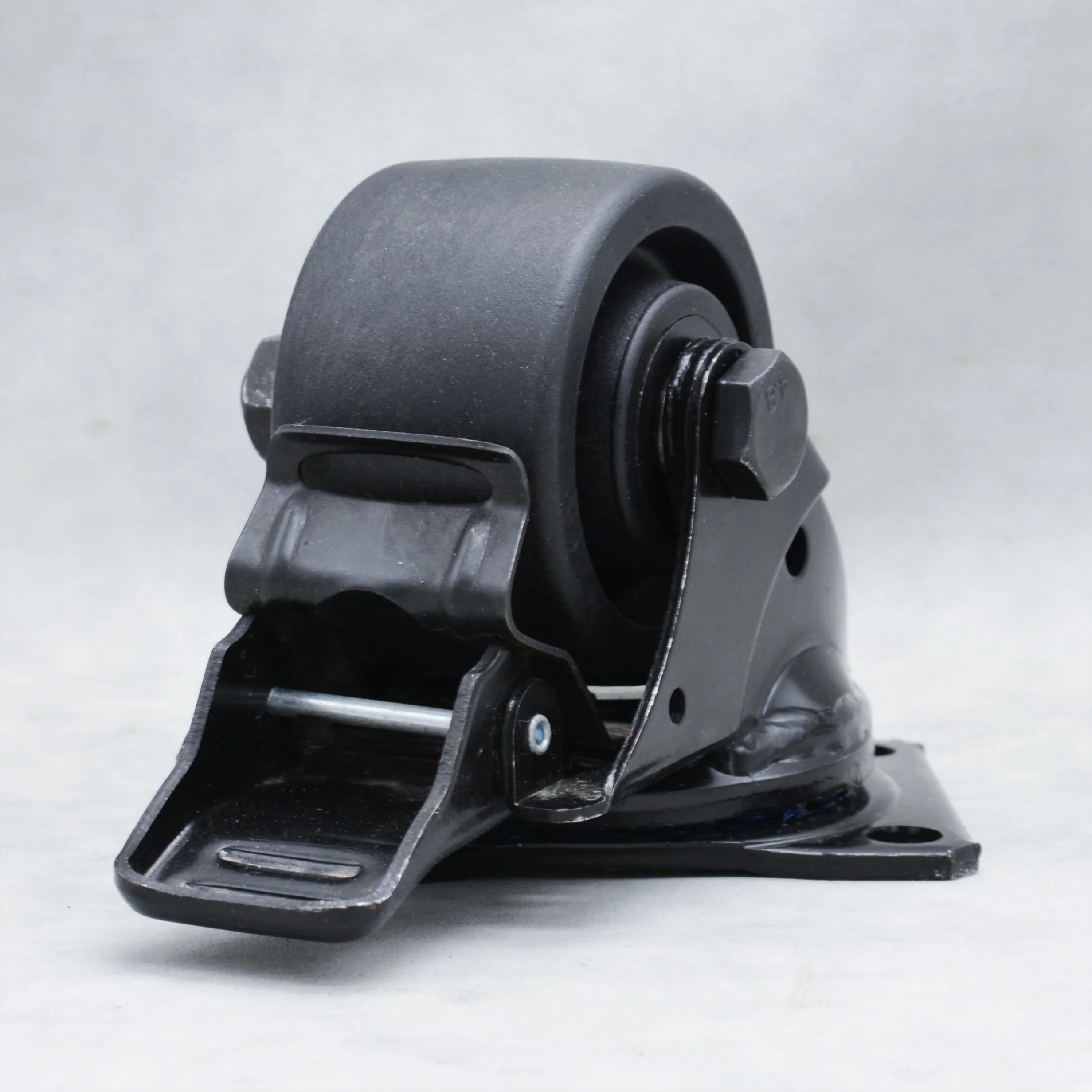 SS 550kg load 3 inch low profile commercial mask machine caster wheel with total brake