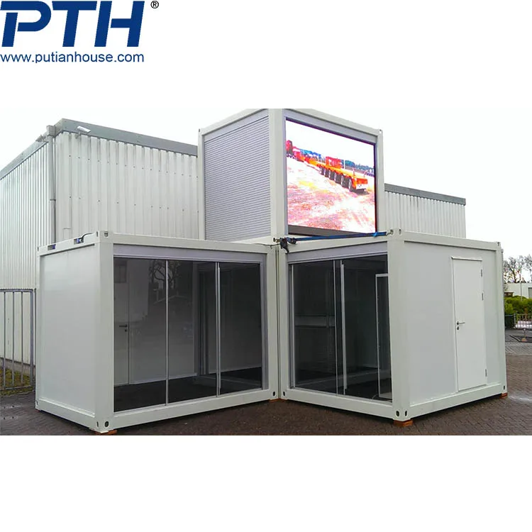 Thermal Glass 20ft Container House Preab Mudular Home Portable Module Sandwich Panel