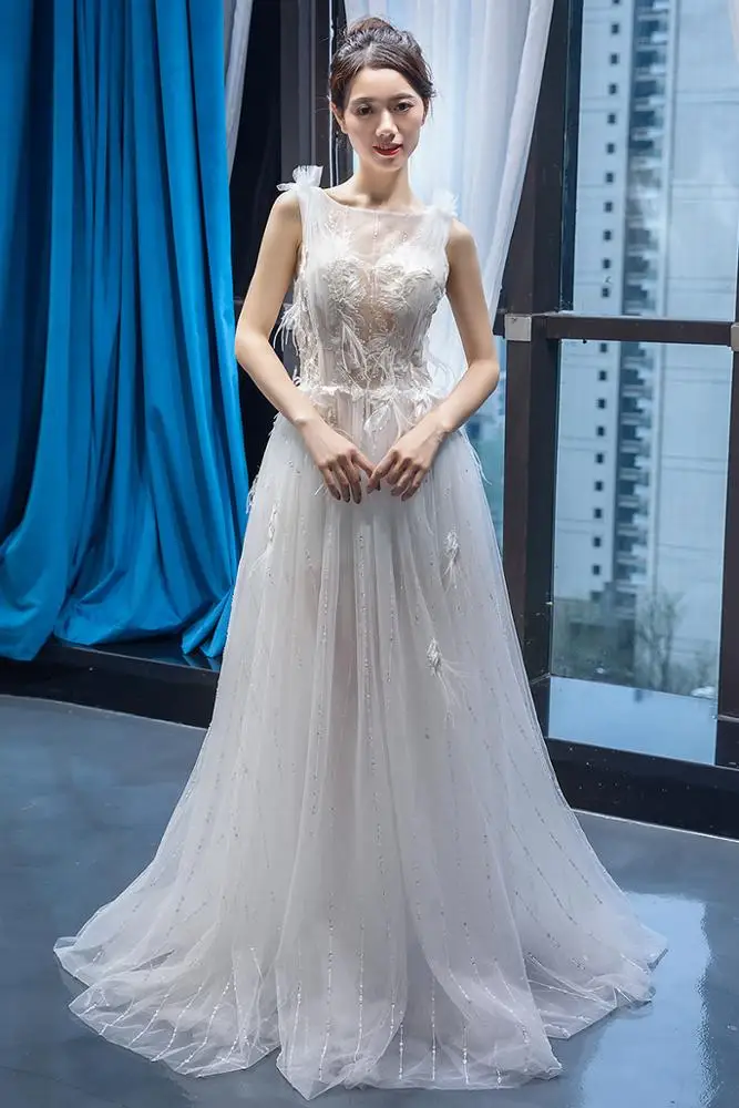 Jancember RSM66679 Unique style lace up corset back rhinestone appliques china wedding dress white ruffles wedding dress