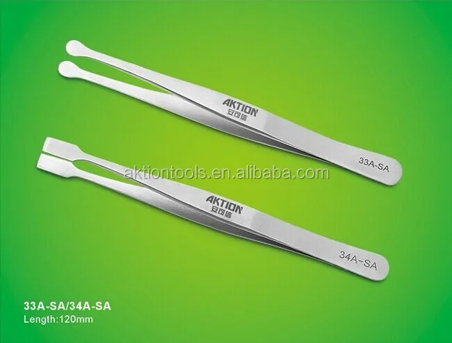 Stamp tweezers hobby Specialist stamp collectors tweezers with cranked spade ends 33A-SA 34A-SA