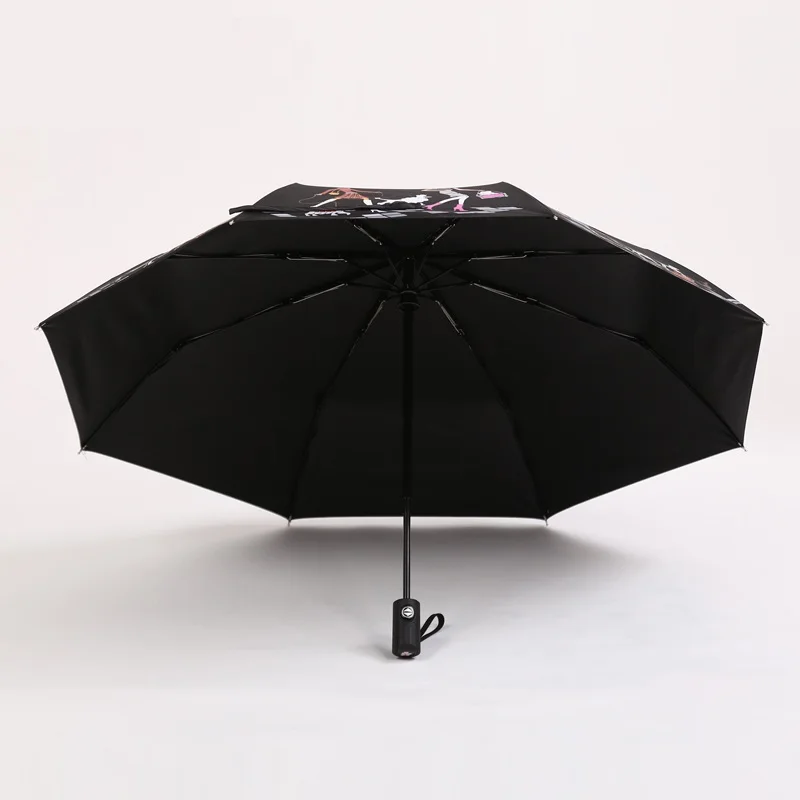 2019 New arrival Hot Sale UV Clear Sunshade Parasol Female Prevented Bask in 3 Folding Umbrella Fashion Baby Bumbershoot