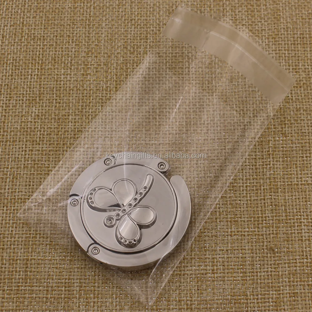 Нежная вешалка для кошелька/складной крючок кошелька/круглый держатель сумки с бабочкой