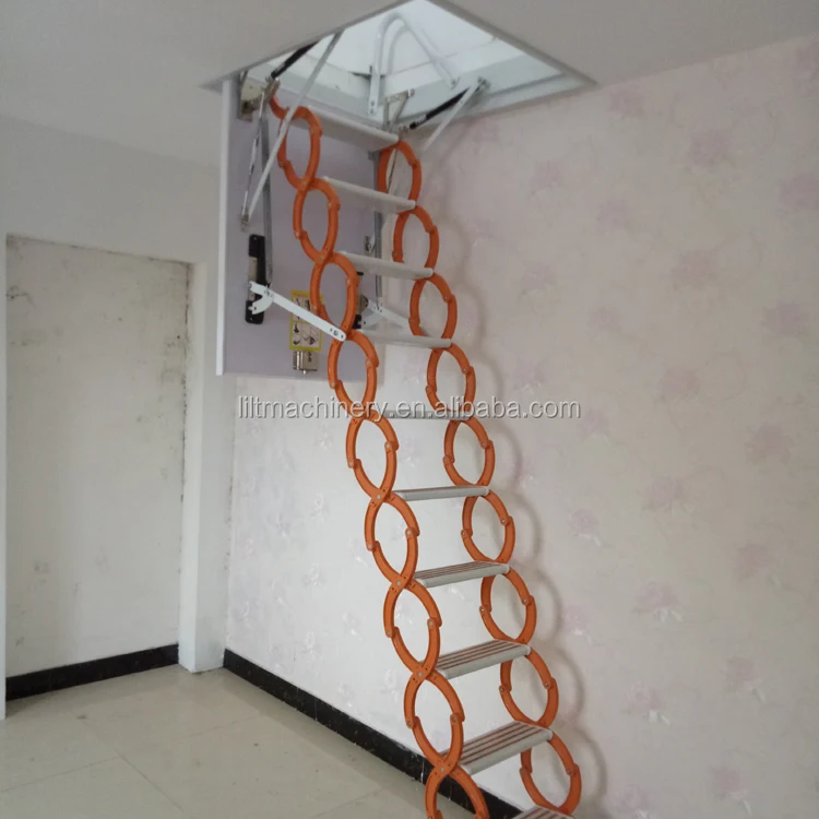 Folding Aluminium Part Electric Attic Stair Picture Safety Portable Top-floor Ladder