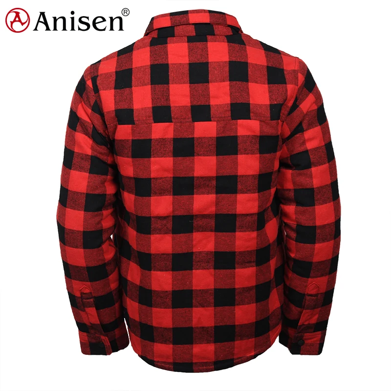 
high quality 100% cotton check winter flannel shirt men 