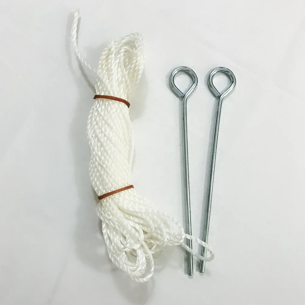 Indoor Sport PE Polyester Volleyball Soccer Tennis Court Marking kit Net Rope court boundary lines with Corner Anchors