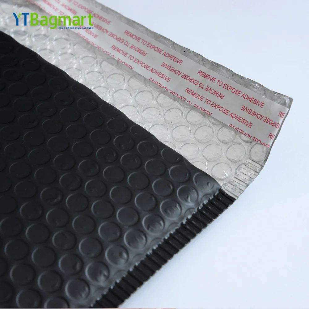 
Wholesale Black Padded Envelopes Bubble Packaging Courier Poly Matte Black Bubble Mailer 