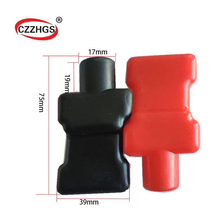 Battery terminal Clamp Connector with cover Positive &Negative copper plated