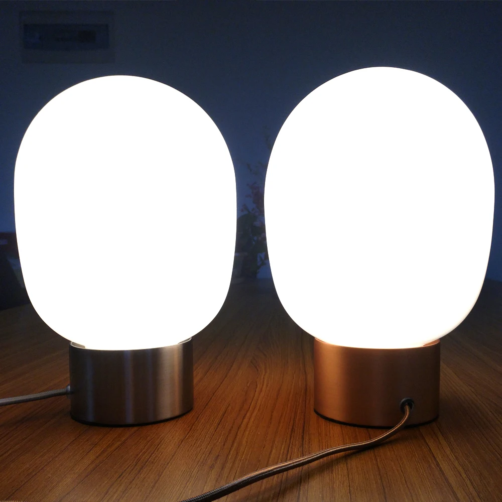 glass lampshade gold table light touch dimmable desk lamp