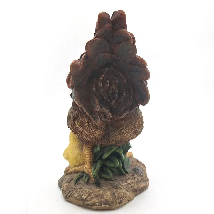
Garden decor animal ornaments resin hen chicks figurines life size chicken statues 