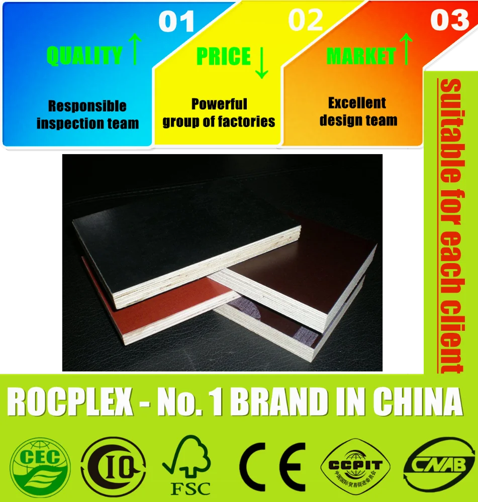 
18mm construction materials plywood waterproof/ phenolic film faced plywood brown OEM service 