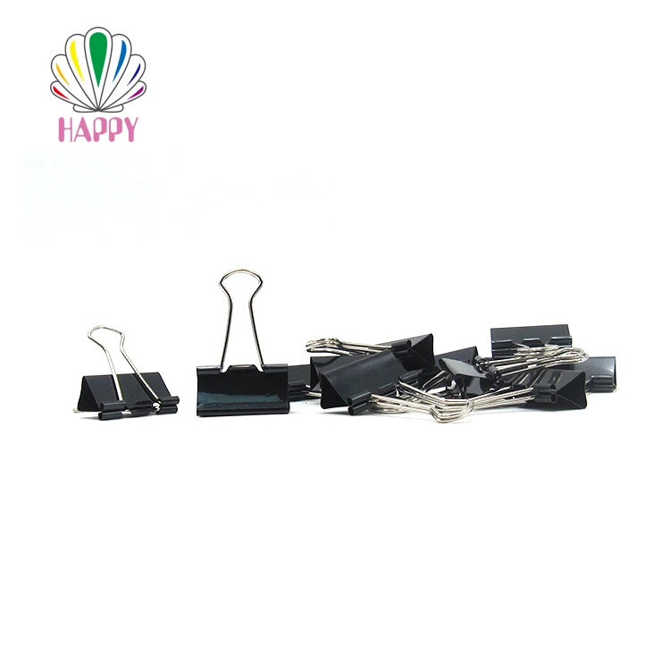 Black Long Tail Clip Steel Binder Notes Letter Paper Clip Holder School Office Metal Binder Clips 32MM