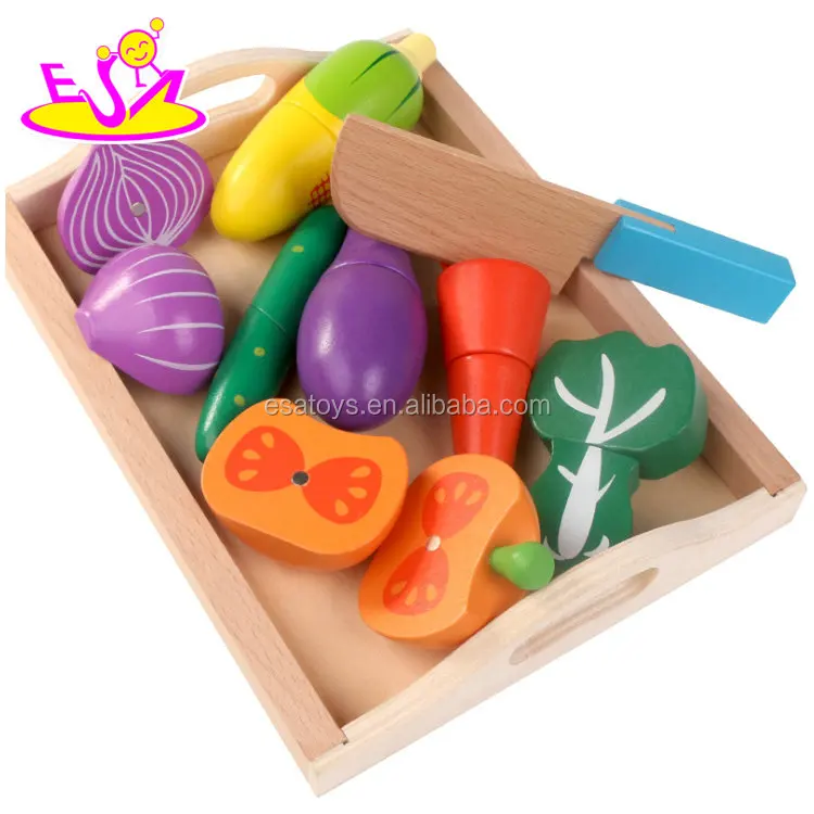 New hottest simulation wooden kitchen toy play food sets for kids pretend play W10B198