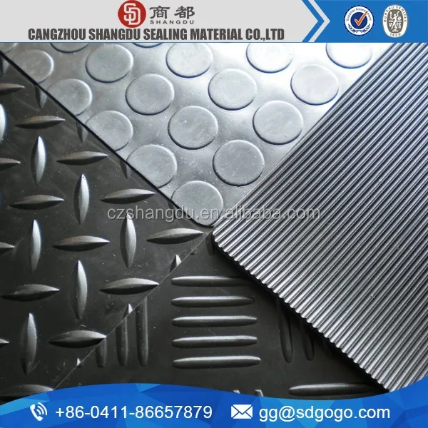 Резиновый напольный коврик с круглыми кнопками, толщина 3 мм, ширина 1,5 м, черный, красный, синий, серый