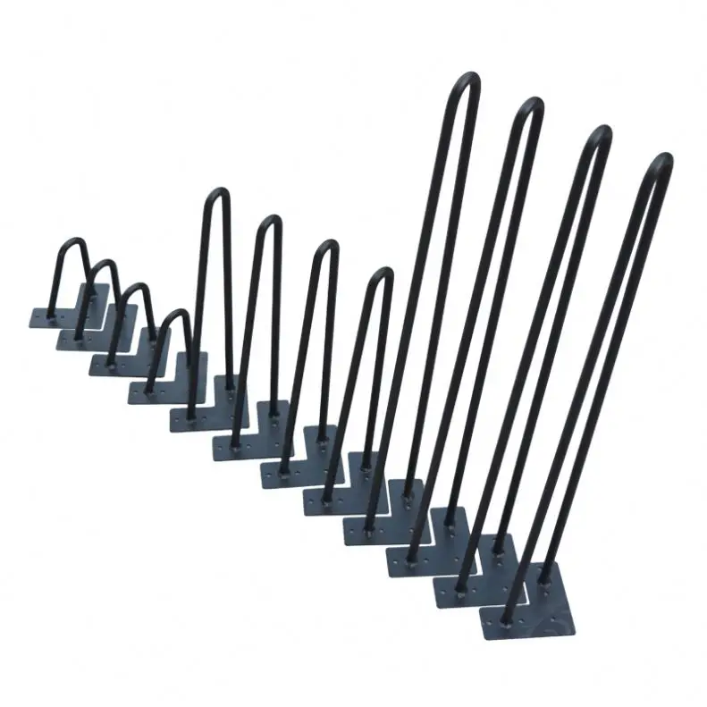 
Metal Black Foldable Hairpin Chair Desk Leg Folding Laptop Table 28