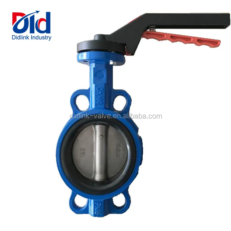 4 Inch Handle Cast Iron Harga Kitz Price Rubber Seal Wafer Type  Butterfly Valve
