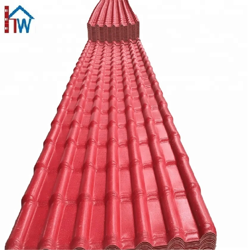 Green villa building material spanish roof synthetic resin tile