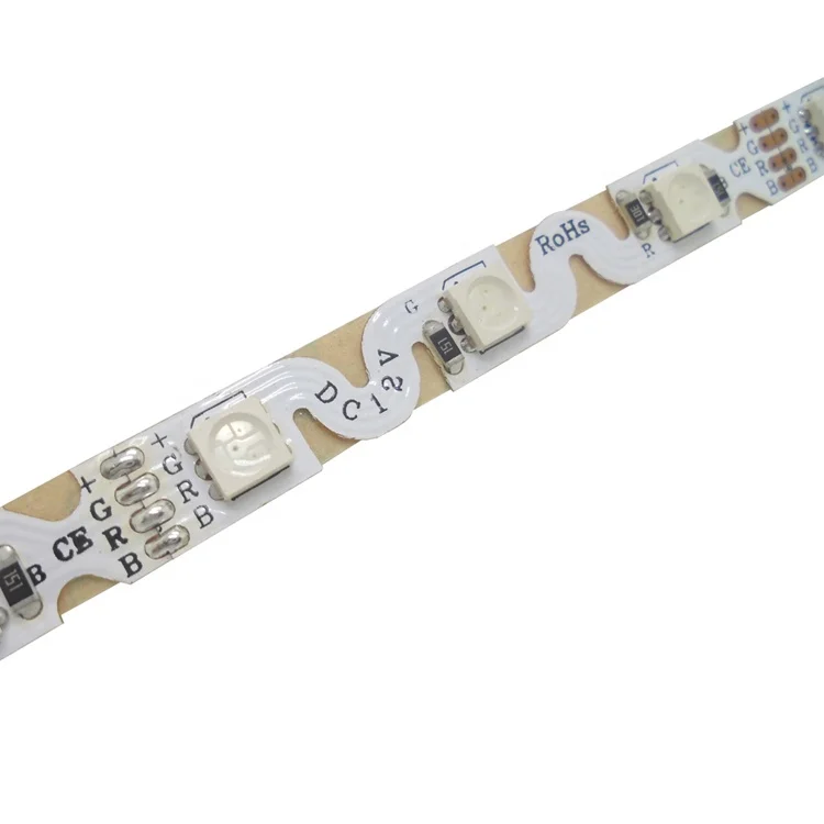 S Тип зигзаг 12 В 24 водонепроницаемый SMD5050 PWM 4 провода гибкая светодиодная лента RGB