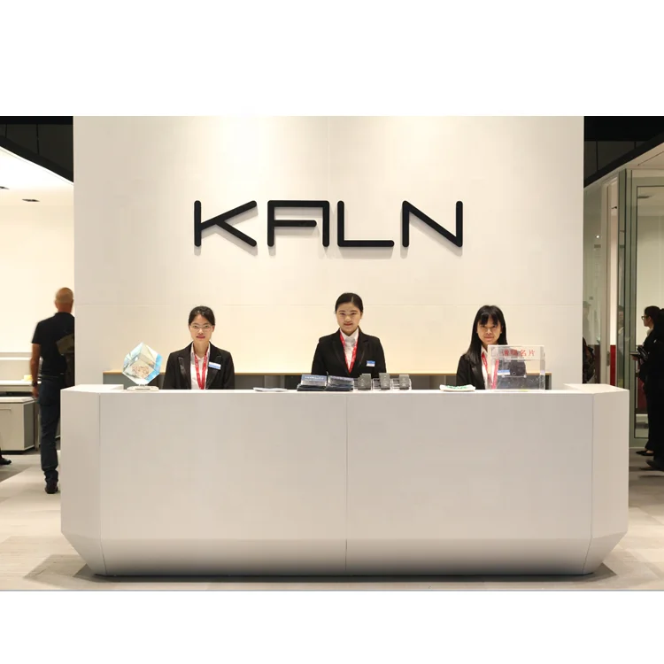 KL-RT024 современный дизайн, Прямая продажа с фабрики; Индивидуальное поо, шпона и готовой офис OEM ресепшн стол