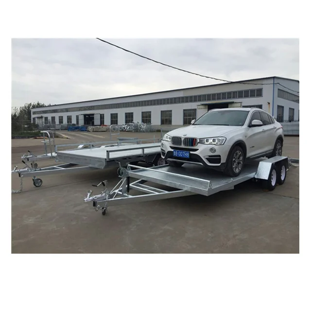 Hot dip galvanized car trailer small car trailer with ramp