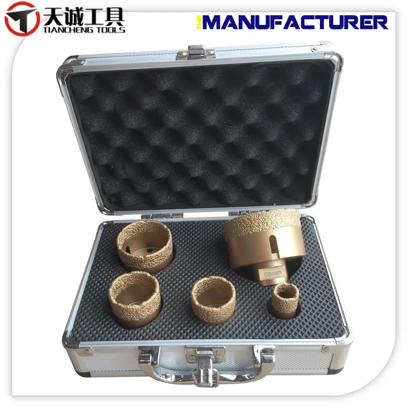 5PCS M14 Vacuum Brazed Diamond Core Drill Bit Set