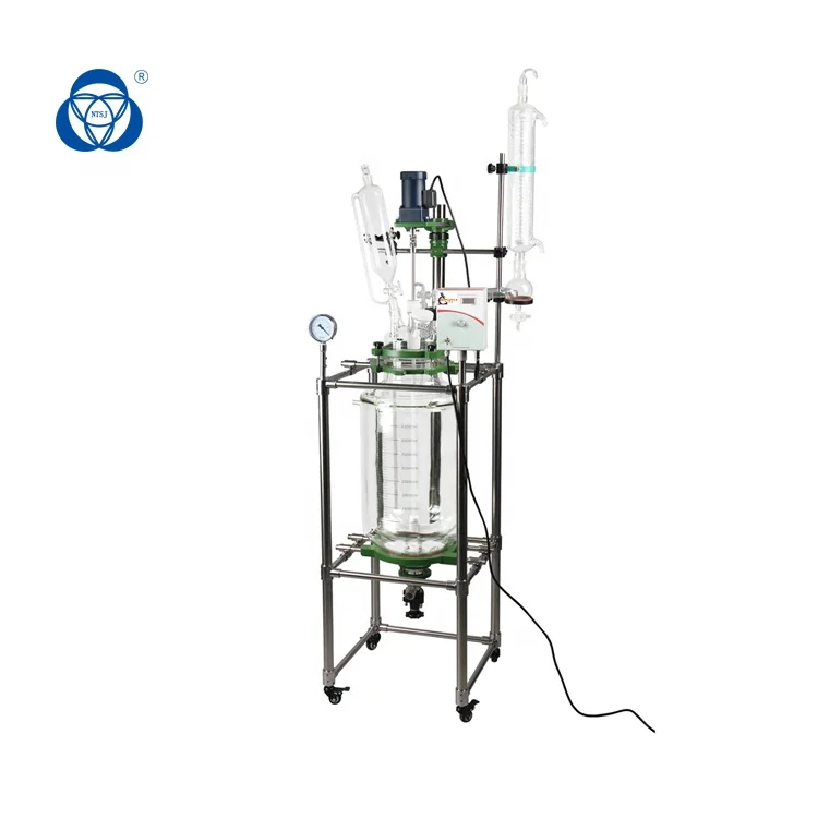 Китайский поставщик Стандартный Лабораторный стеклянный реактор пилотного типа на заказ 20 л