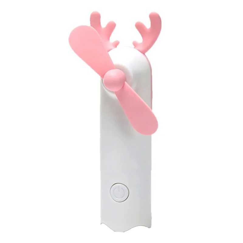 
Creative antler usb charging mini handheld fan office desktop outdoor portable small fan 