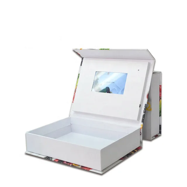 Factory hot sale 7 inch video box Lcd Card with usb wedding invitation