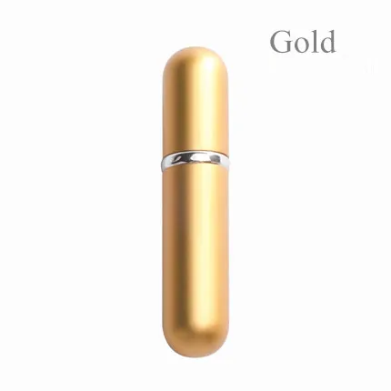 Mini 5ml 8ml 10ml 12ml Bullet shaped refillable aluminum perfume glass spray bottle with atomizer for travel