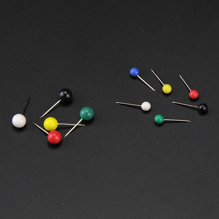 50pcs bright color ball head map pin push pin /thumb tack