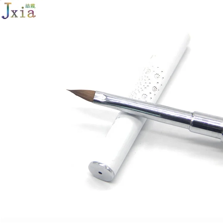 Professional 2 Side 100% Pure Kolinsky Hair 4# and 12# Acrylic Liquid Powder Carving Builder Nail Art Brush