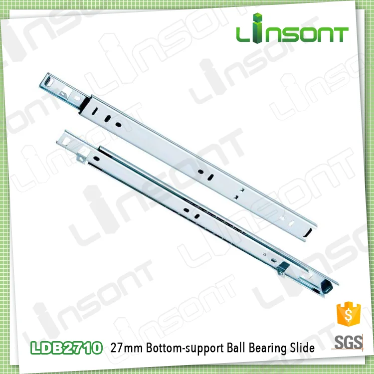 Linsont hot selling kitchen cabinet hardware side mount ball bearing drawer slide ball bearing Factory